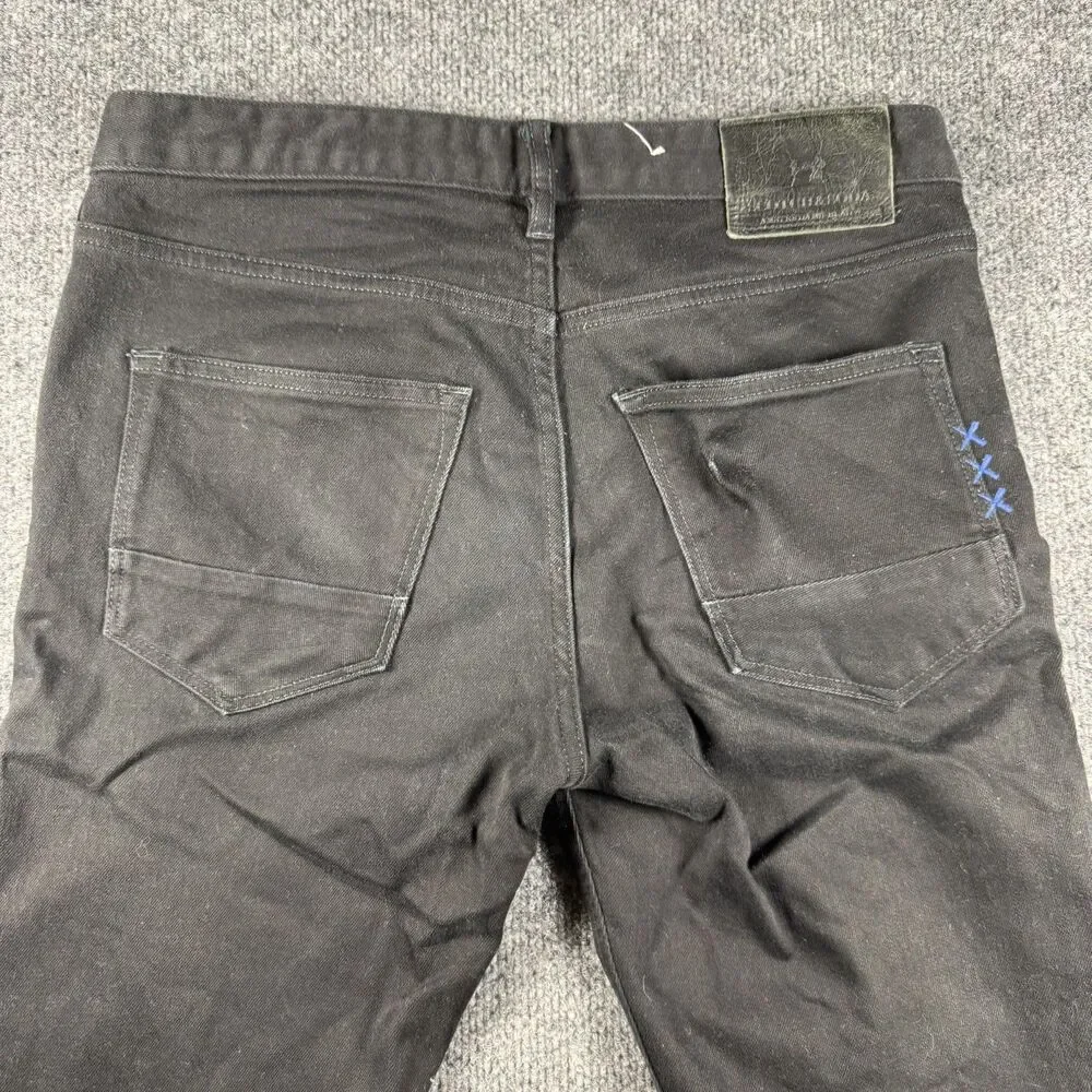 Scotch & Soda Amsterdams Blauw Skim Jeans Mens 31x32 Black Skinny Denim Stretch